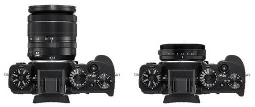 Size comparison between the Fujifilm XF 18-55mm F2.8-4 R LM OIS and the Fujifilm XF 27mm F2.8 R WR
